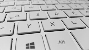 laptop keyboard closeup